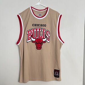 Chicago Bulls Ultra Game Tan NBA Basketball Jersey Sleeveless XL
